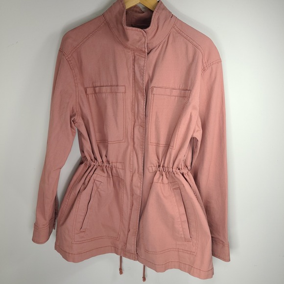 Old Navy Jackets & Blazers - Old Navy Canvas Utility Field Jacket L Amelia Rose Full Zip Cargo Cinch Waist